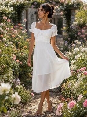 NWT Saints + Secrets Sophia Off Shoulder Midi Dress Sz S/M